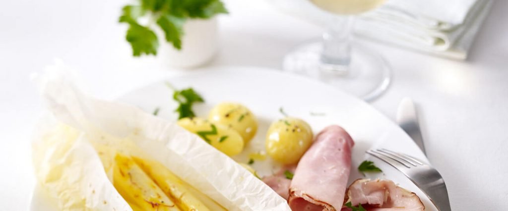 Weißer Spargel mit Safranbutter